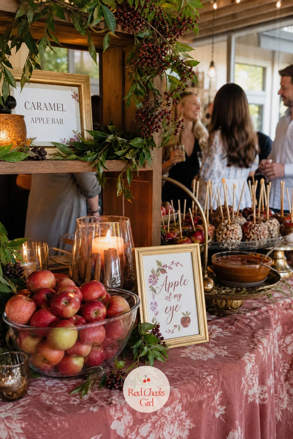 Apple of My Eye — An apple theme can slide fast into fall-festival cliche. Engagement party themes