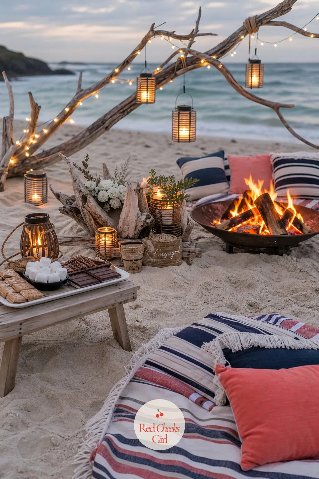 Beach Bonfire — Cold sand and tricky logistics put most people off before they start. Engagement party themes