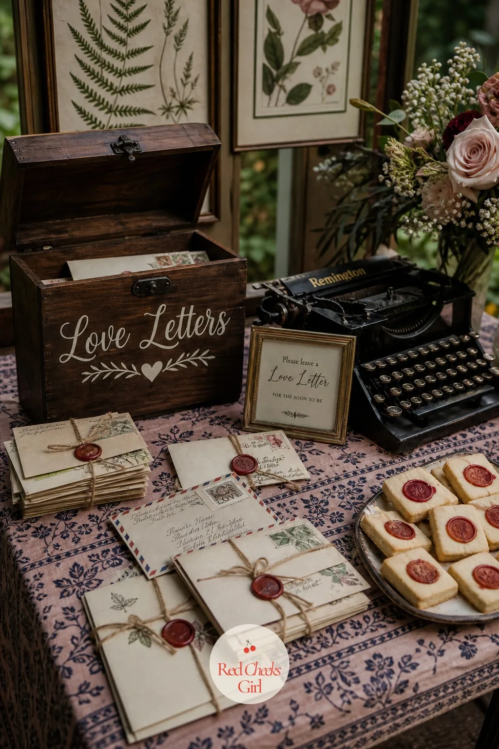Love Letters & Vintage Post — It is old fashioned on purpose, and sentimental, which is exactly the point: it gives guests a reason to write something that
