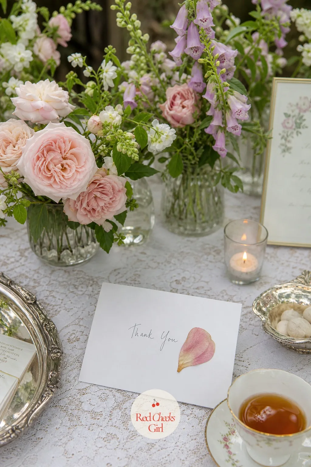 Pressed Flower Thank-You Cards — Thank you notes usually get put off until they feel like a chore months later. English garden wedding