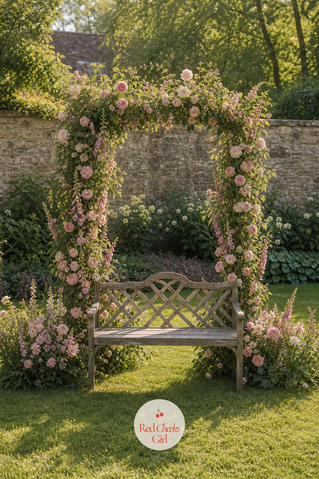 Rose-Covered Photo Corner — Guests want somewhere to take their own photos together that is not directly in front of the ceremony arch while it is still in