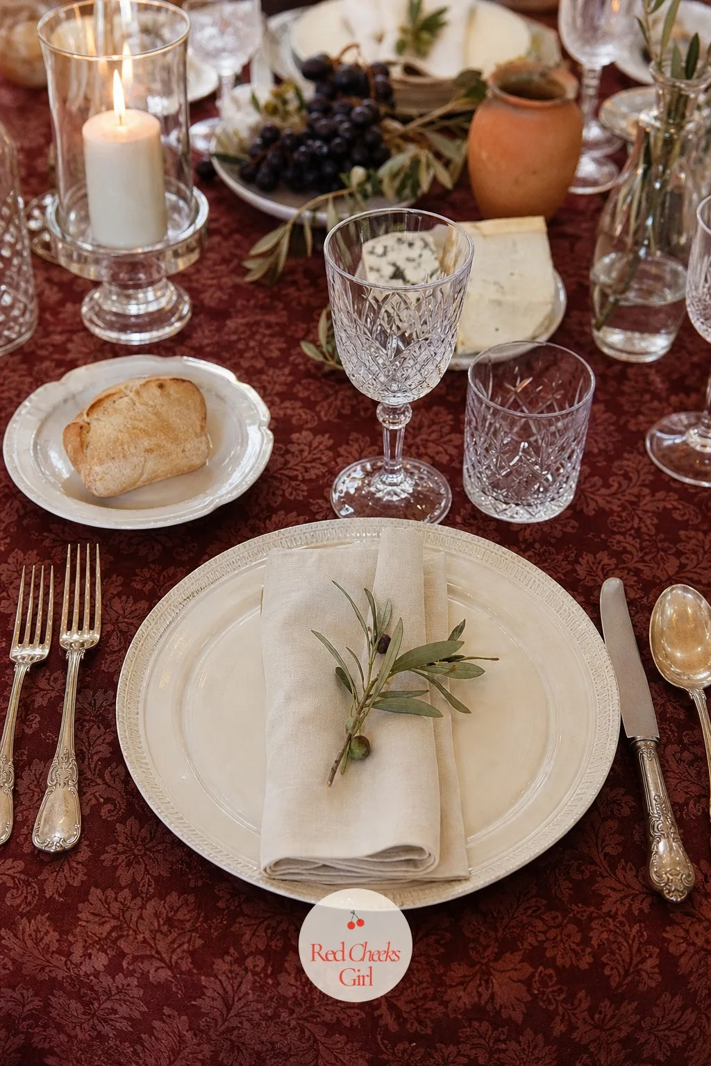Antique Silver and Cut Crystal at Every Place — Matching flatware from a rental catalogue reads flat under candlelight. European wedding aesthetic