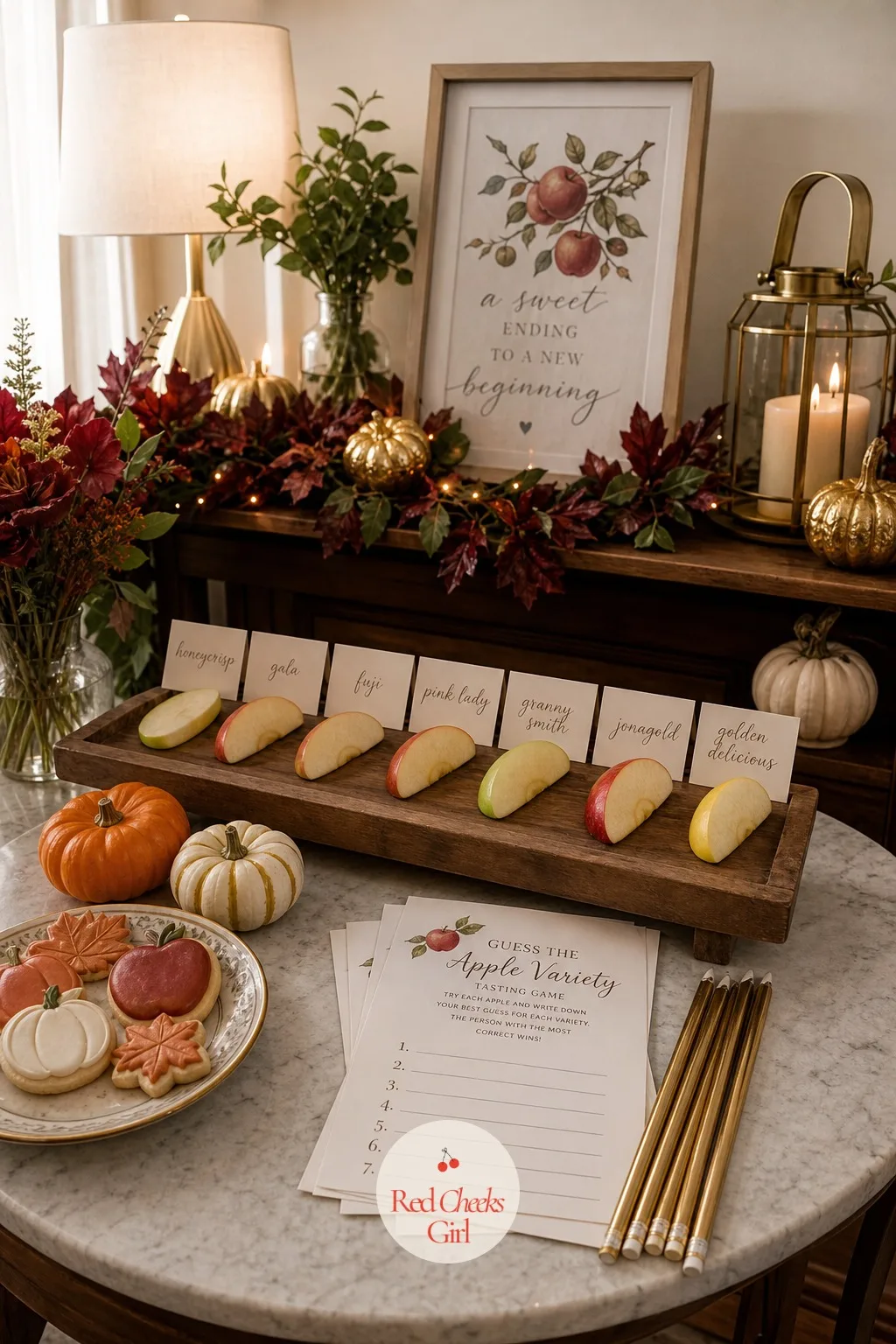 Guess the Apple Variety Tasting Game — Guests need one thing to do with their hands before the gifts start, something that doesn't require teams or a