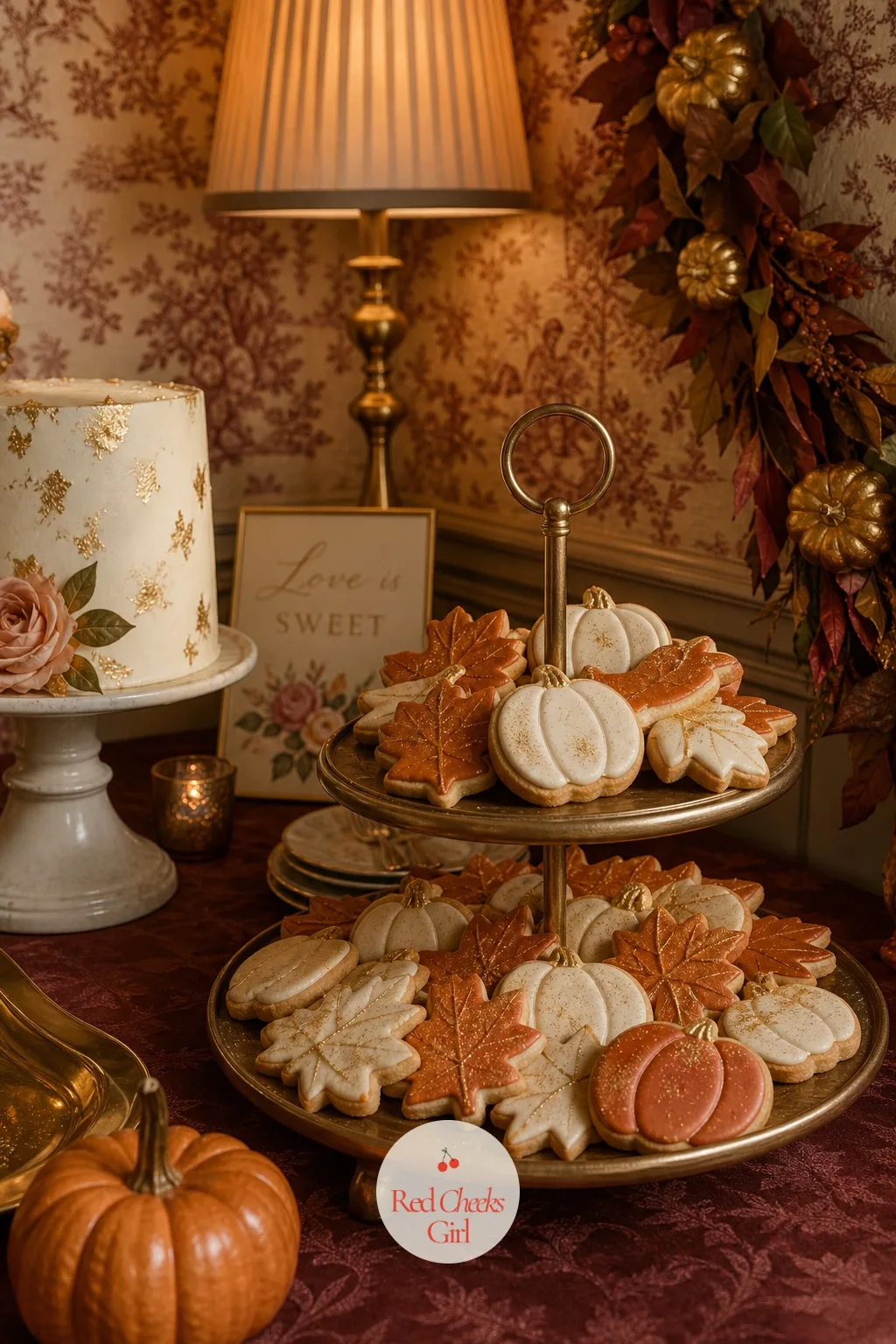 Pumpkin Spice Cookies — Something small to take a bite of between the pie and the cake keeps the dessert table from feeling like one long sugar rush. Fall