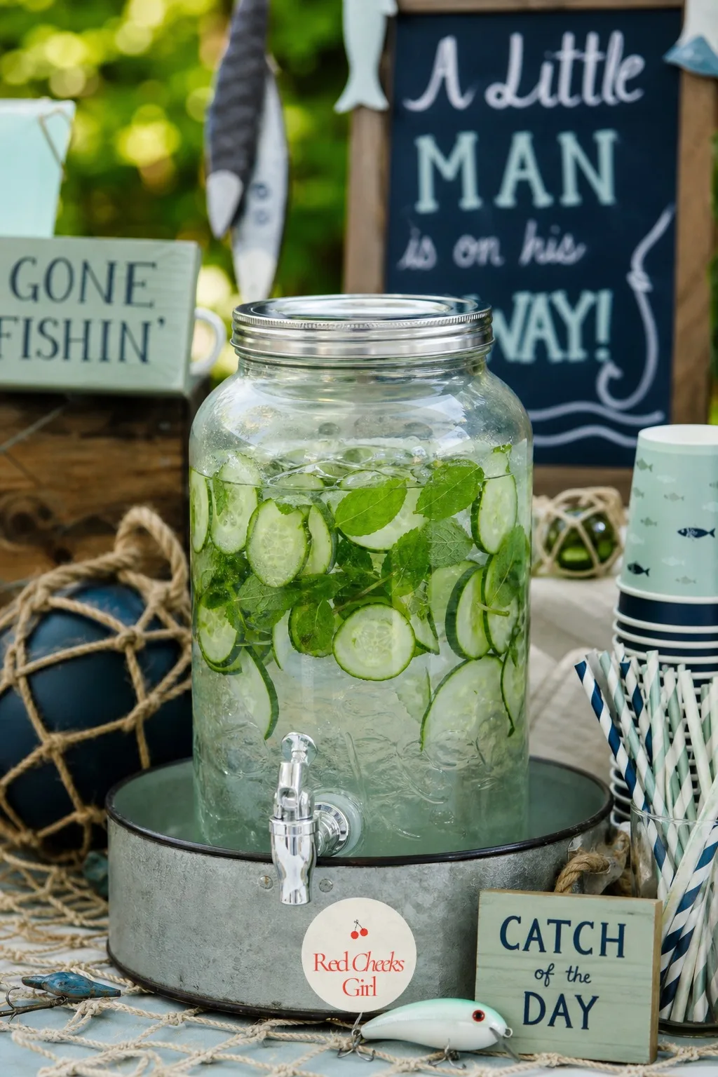 Fruit-Infused Water in a Glass Dispenser — A pitcher of plain water gets ignored next to punch and lemonade, and nobody wants another sugary drink by the third