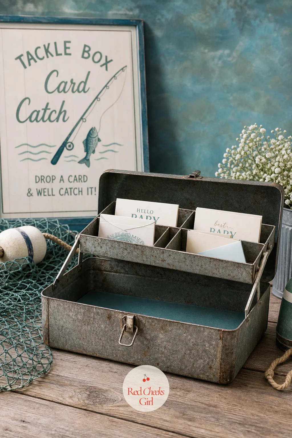 A Tackle Box Card Catch — Cards and gift tags slide off a flat table within the first ten minutes, and nobody notices until the end when half of them are