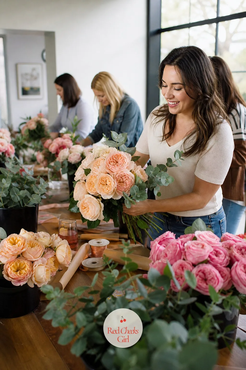 Bouquet-Making Workshop — Bouquet-Making Workshop : she does not have to sell a single stem to make money from flowers, she can sell an evening instead. Flower