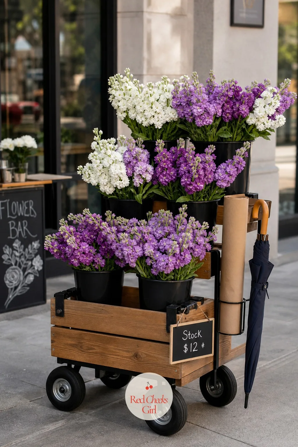 Mobile Flower Cart — Mobile Flower Cart : she wants a different corner every week, not a fixed stall. Flower business