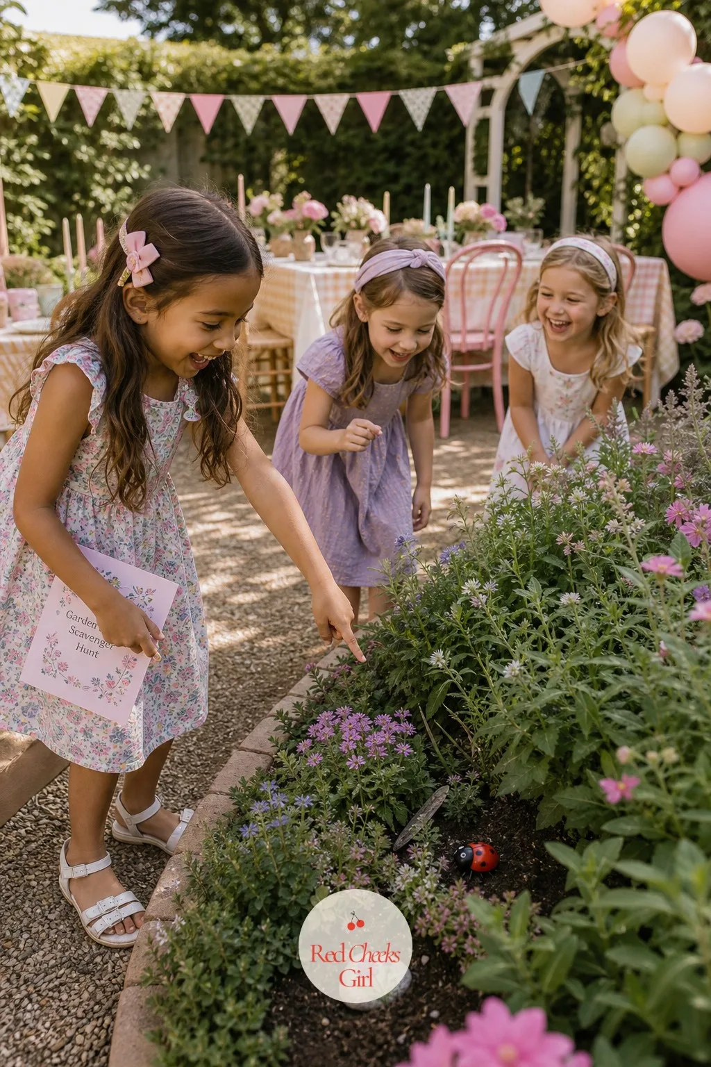 Garden Scavenger Hunt — Little ones never run out of steam faster than when there is something specific to find. Flower themed birthday party