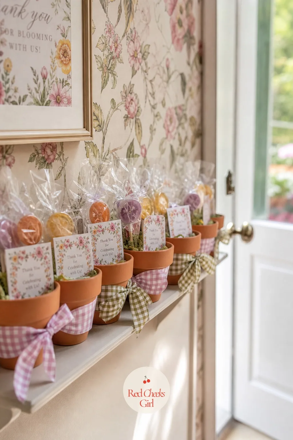 Mini Terracotta Pot Favor Shelf By The Door — The last thing she touches on the way out sets how the whole afternoon gets remembered, so give the exit a proper