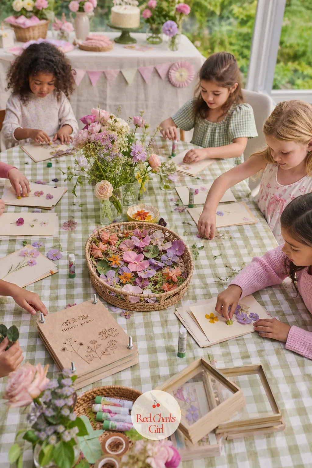 Pressed Flower Keepsake Craft — Some children want to keep everything from the afternoon, and this gives them one thing worth keeping on purpose. Flower themed