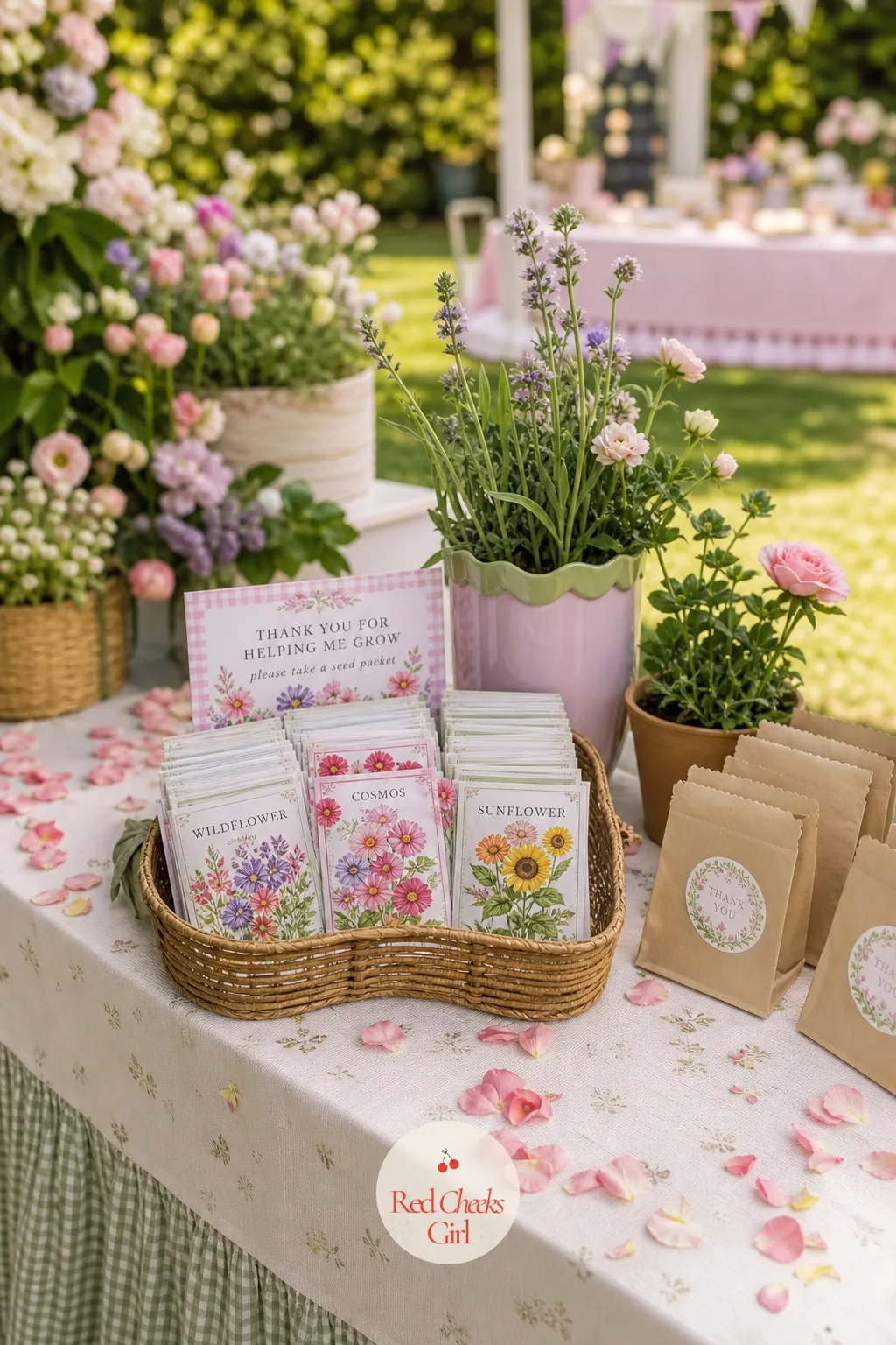 Seed Packet Favor Table — A favour that gets planted rather than left in a drawer feels like a small win for everyone involved. Flower themed birthday party