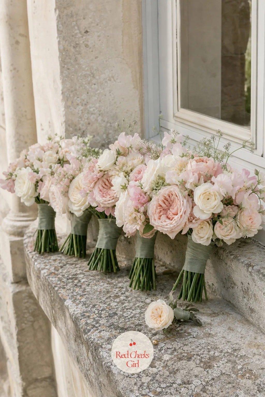 The Bridal Party Flowers — The bridal party should look like they belong beside the bouquet, not like they borrowed flowers from a different wedding entirely.