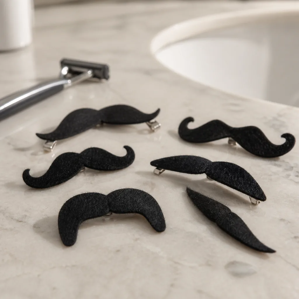 Clip-On Mustache Pack — A small pack of fake mustaches in different styles turns a quiet cousin into the funniest person at the table in about four seconds.