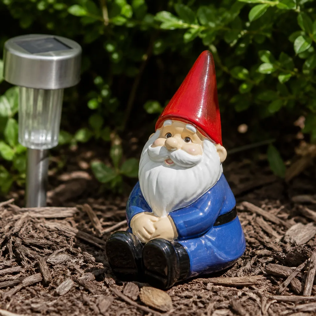 Garden Gnome Desk Figurine — A desk that has survived a full year of deadlines deserves a tiny judgmental roommate. Funny white elephant gifts