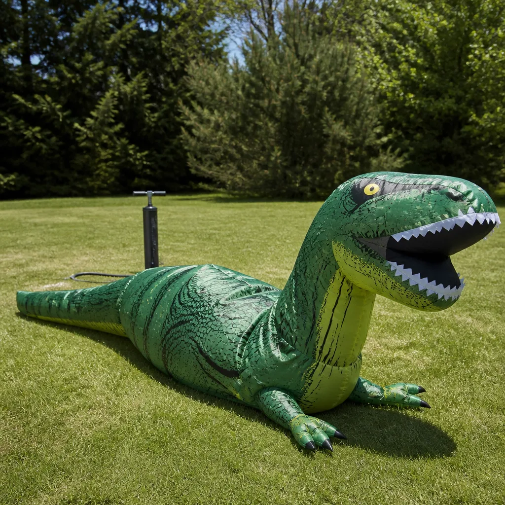 Inflatable Dinosaur Costume — There is no dignified way to open this and nobody expects one. Funny white elephant gifts