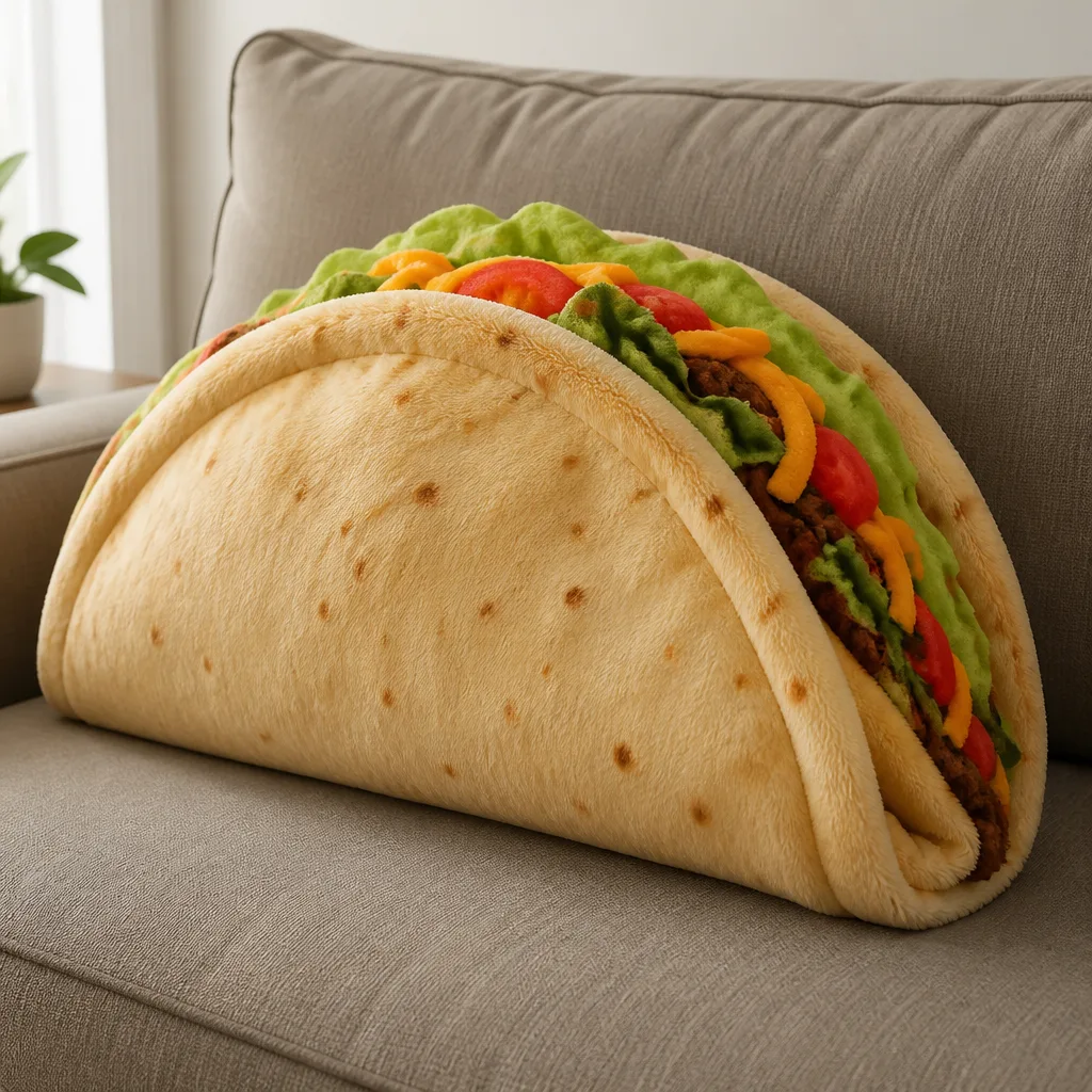 Taco Shaped Round Blanket — This is the gift that gets opened early and then gets stolen three more times before the night ends. Funny white elephant gifts