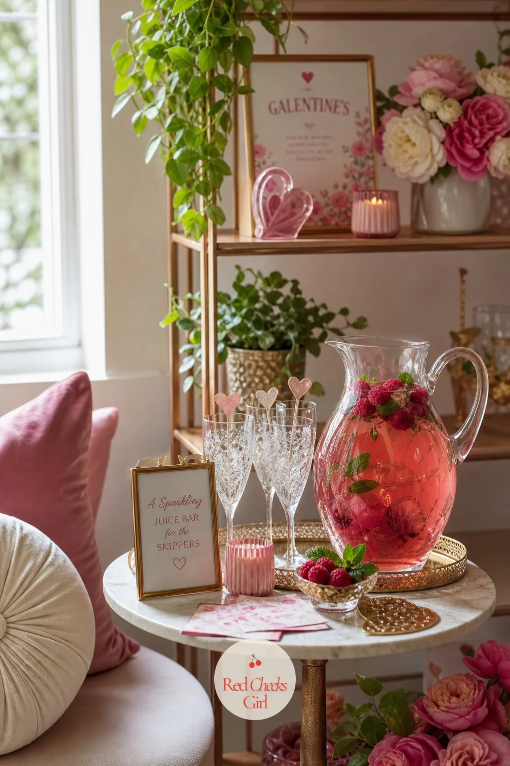 A Sparkling Juice Bar for the Skippers — At least one friend will not be drinking, and a bar of her own means she is never the one left holding a plain glass