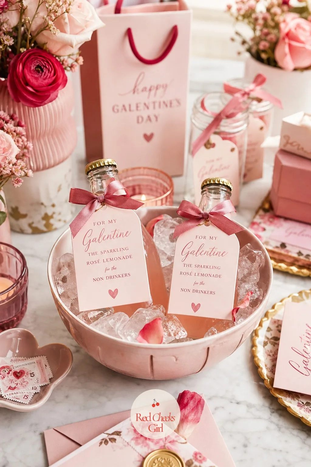 The Sparkling Rosé Lemonade for the Non Drinkers — She should not have to explain herself at the door, so give the friend who is not drinking her own small