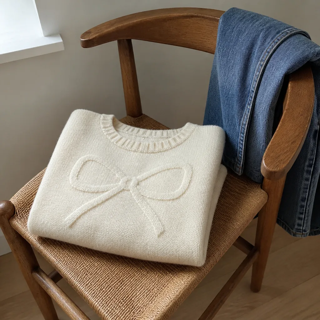 Bow Knit Sweater — For the friend who dresses like she has somewhere to be even on a Tuesday. Galentines gifts