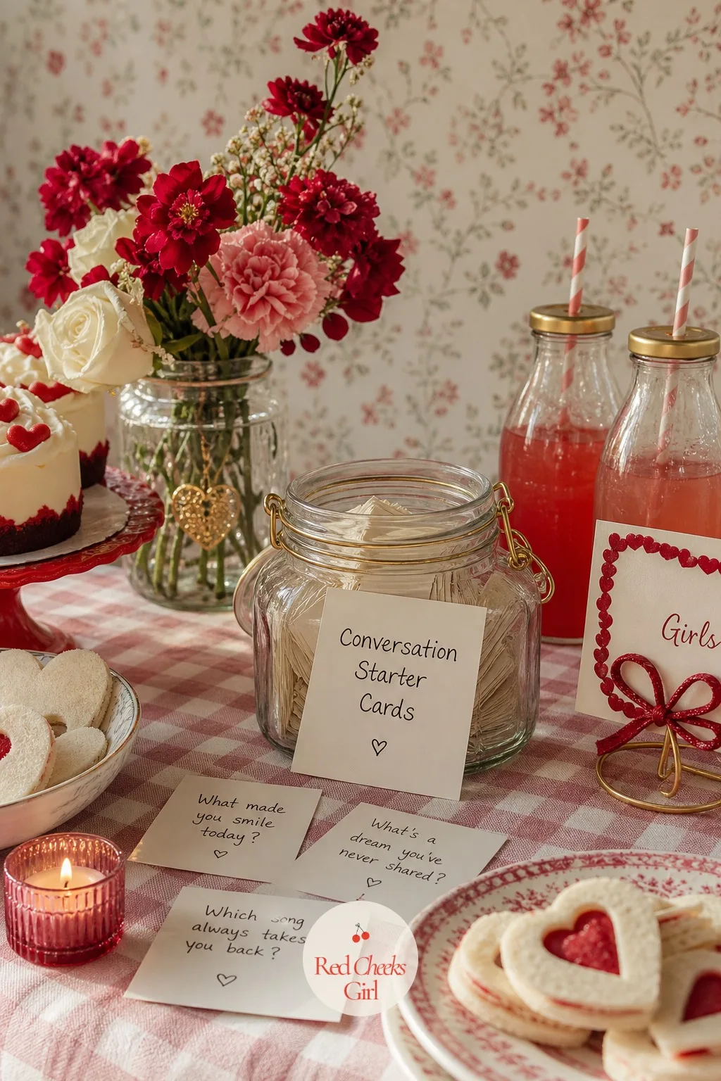 A Jar of Conversation Starter Cards — Once the bracelets are tied off and the camera's done the rounds, a lull is completely normal, not a failure of the