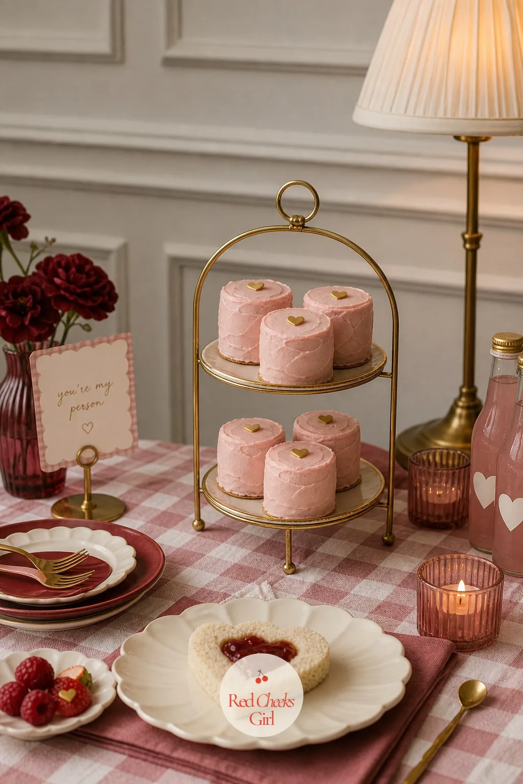 A Mini Cake Stand — One big cake means one big commitment, and crumbs on a gingham blanket nobody enjoys brushing off. Galentines picnic