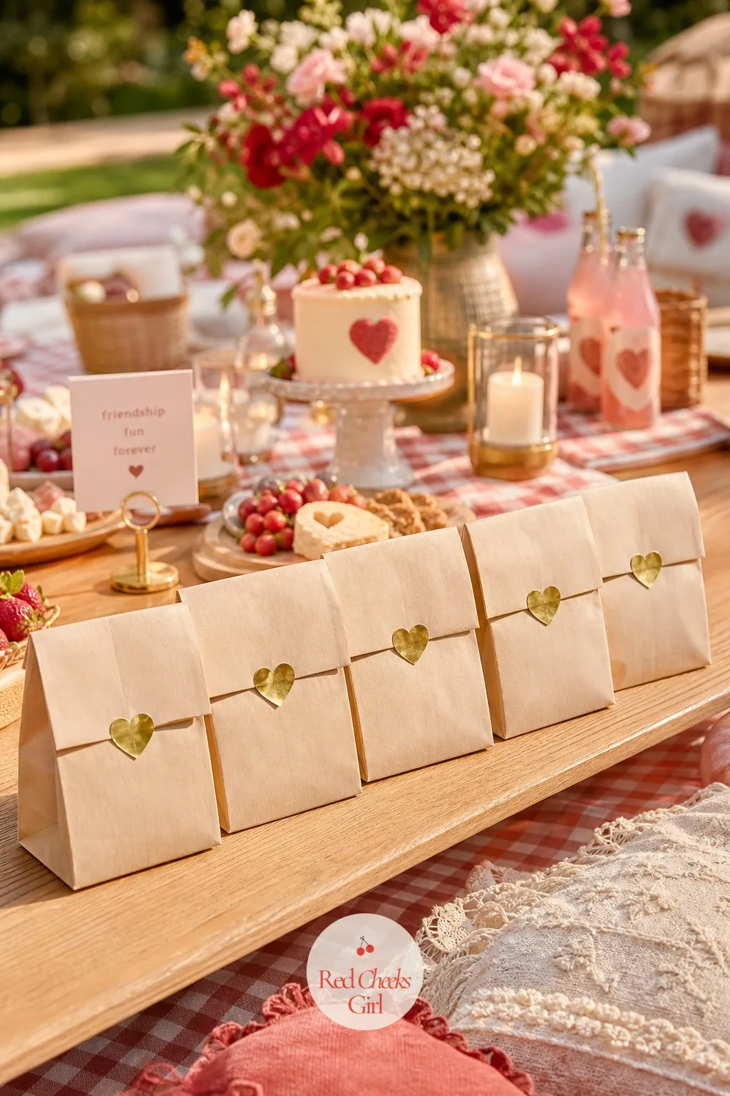 Small Favor Bags — A party that ends with everyone just standing up and leaving feels unfinished, even after a lovely afternoon. Galentines picnic