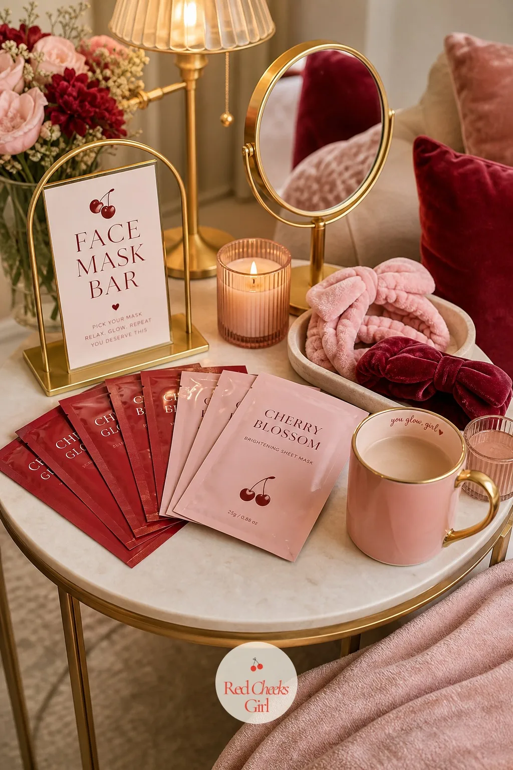 The Face Mask Bar — Hands need a job while the movie plays, and a face mask gives everyone a reason to lie back on the cushions for ten quiet minutes.