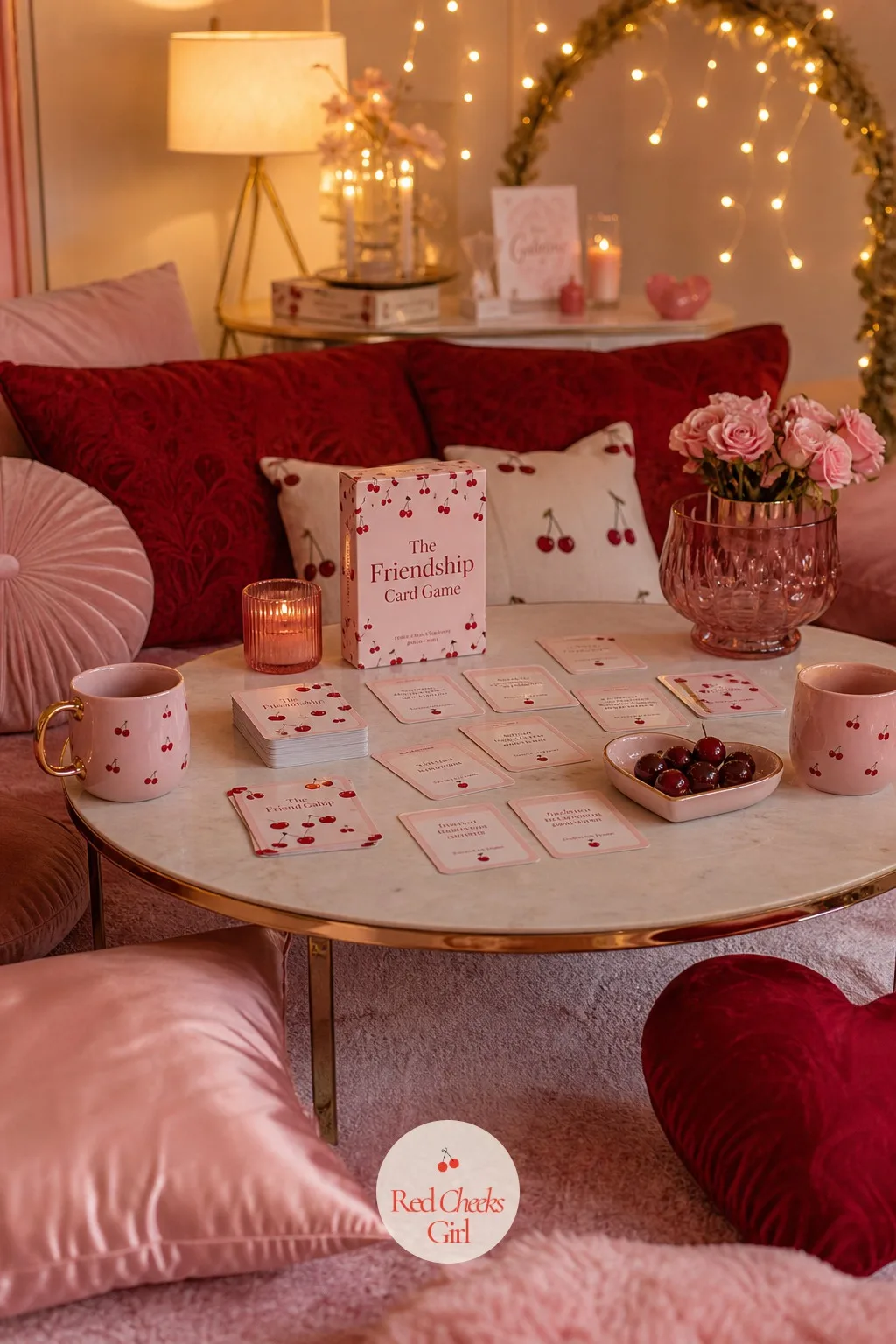 The Friendship Card Game — A movie alone leaves no room for actual conversation. Galentines pj party