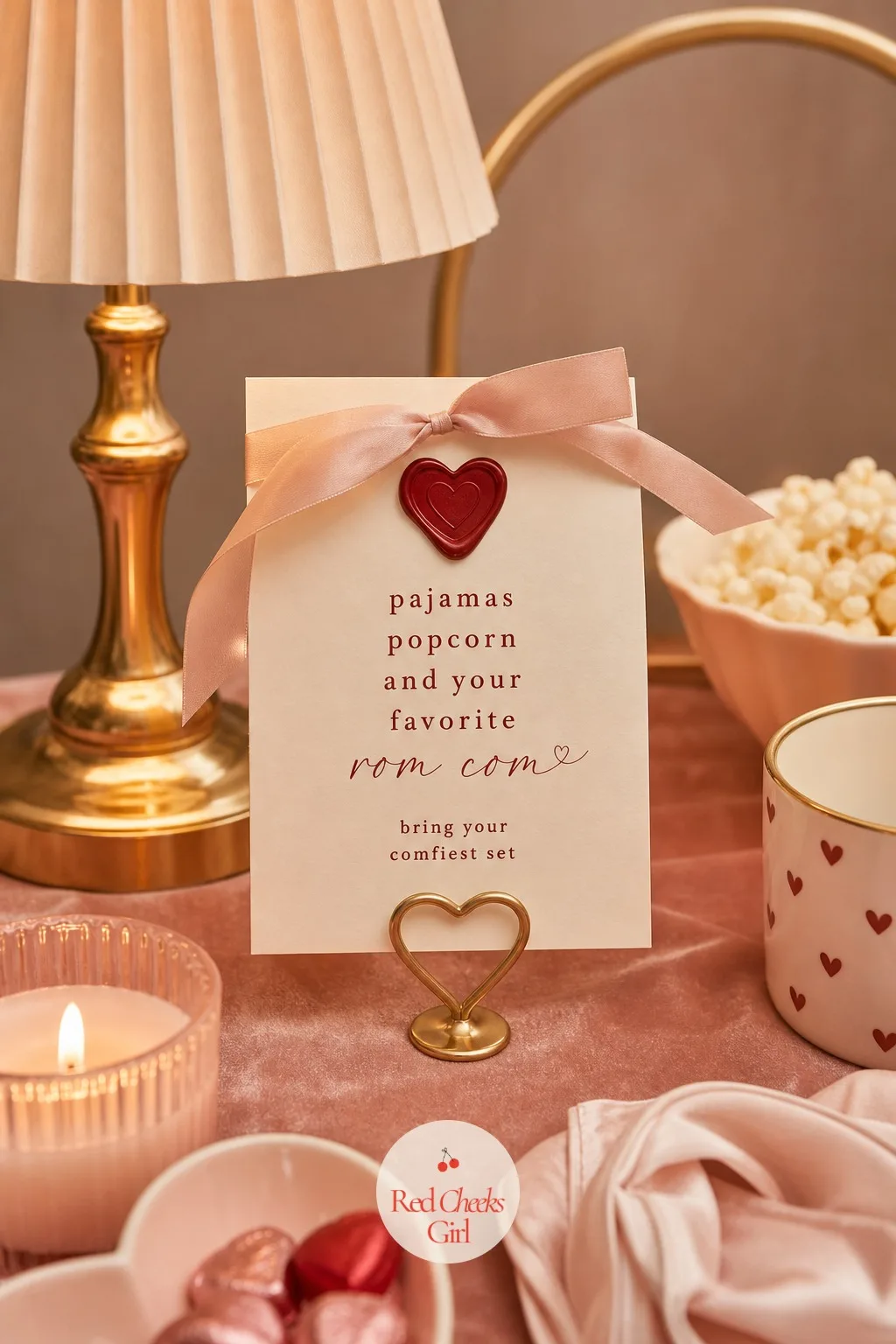 The Invitation — Before any of it happens, someone has to actually say what to bring and what to wear, or half the group shows up in jeans. Galentines pj party