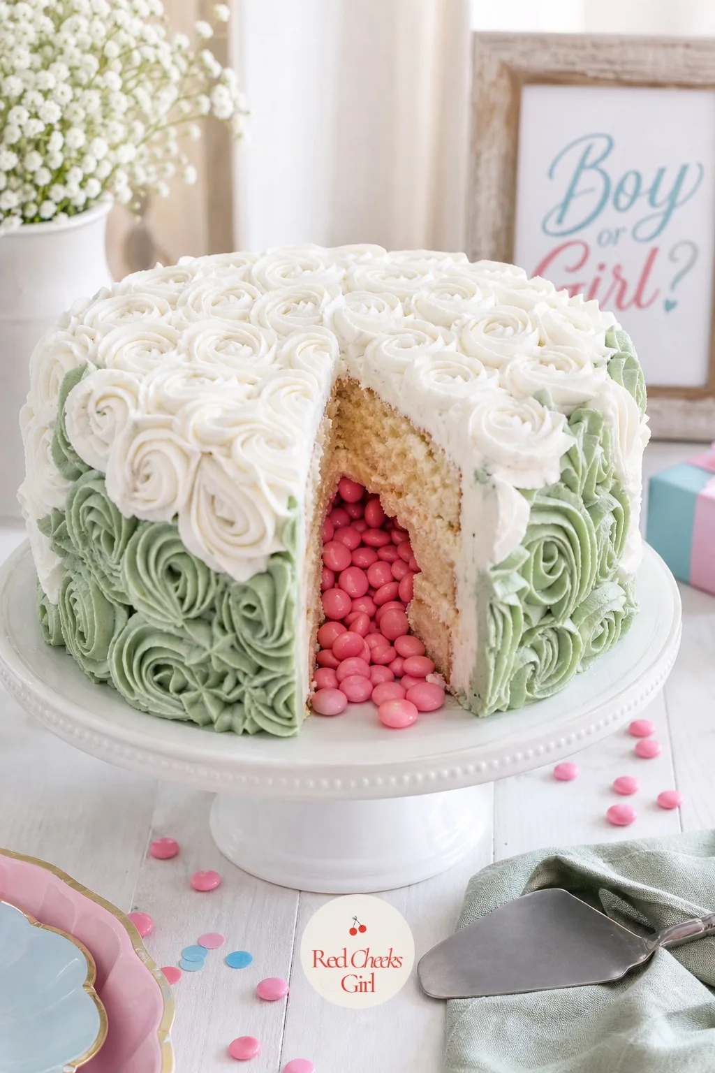 Piped Rosette Swirl Cake — Rosettes cover a multitude of sins, which is exactly why this one suits a first-time home baker more than a smooth fondant finish