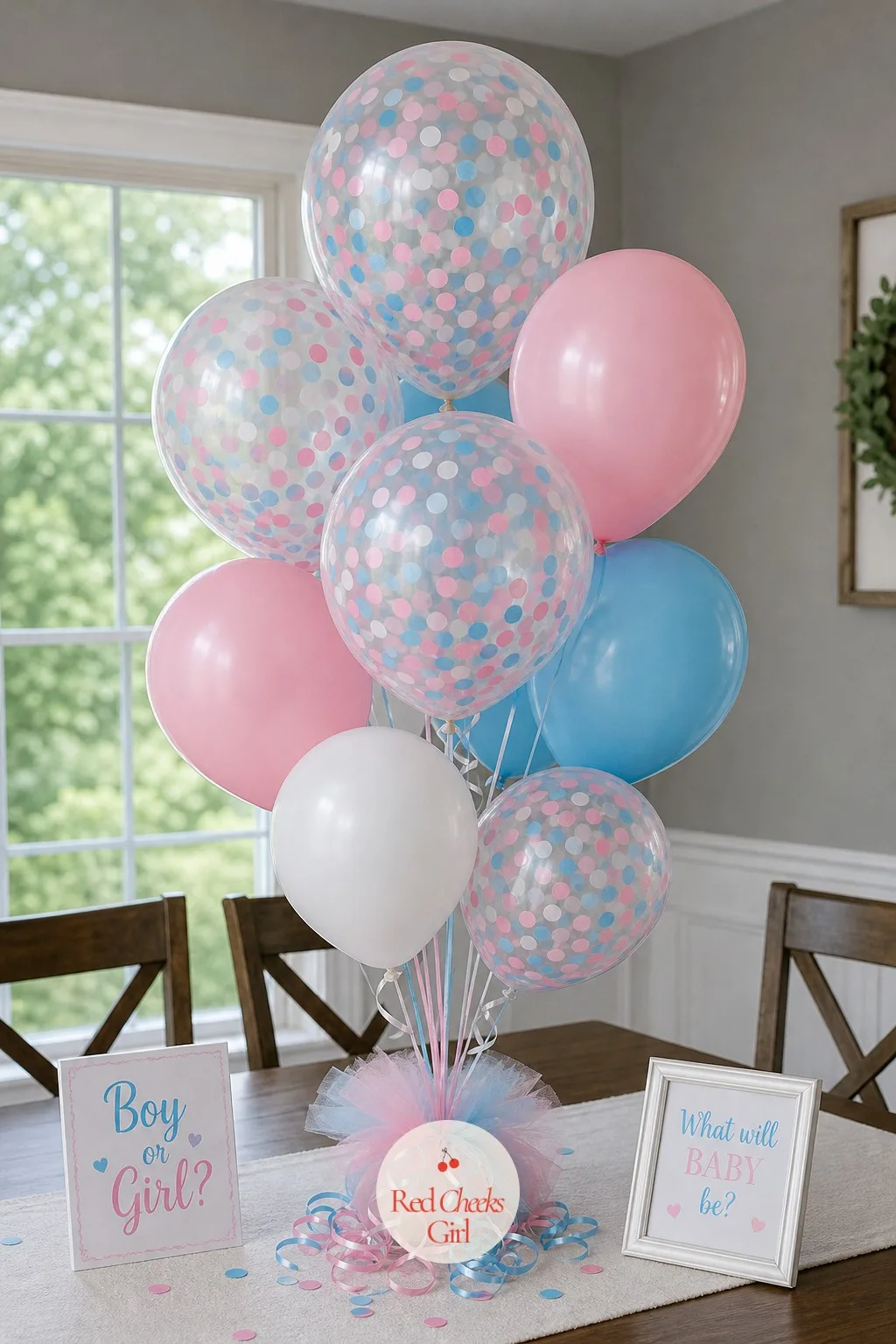Balloon Centerpiece — Nobody needs to be told how a balloon cluster on a table looks, but the difference between a good one and a flat one is the base. Gender