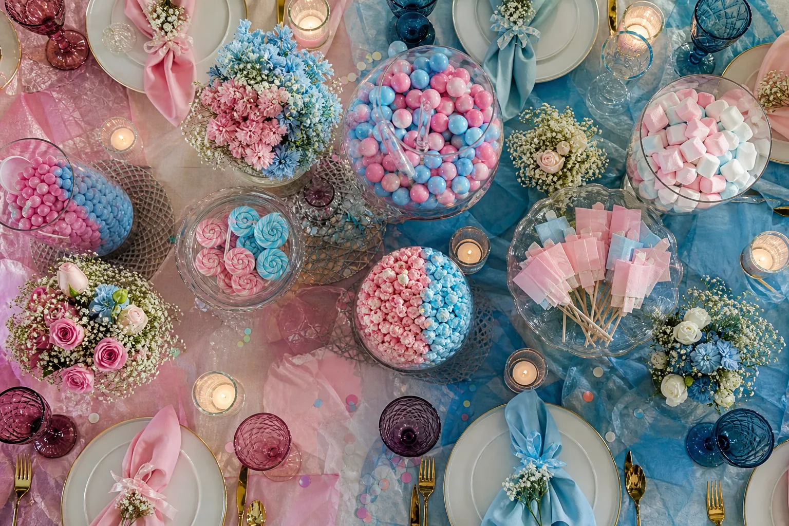 17 Gender Reveal Centerpieces Guests Can Vote From at Their Table