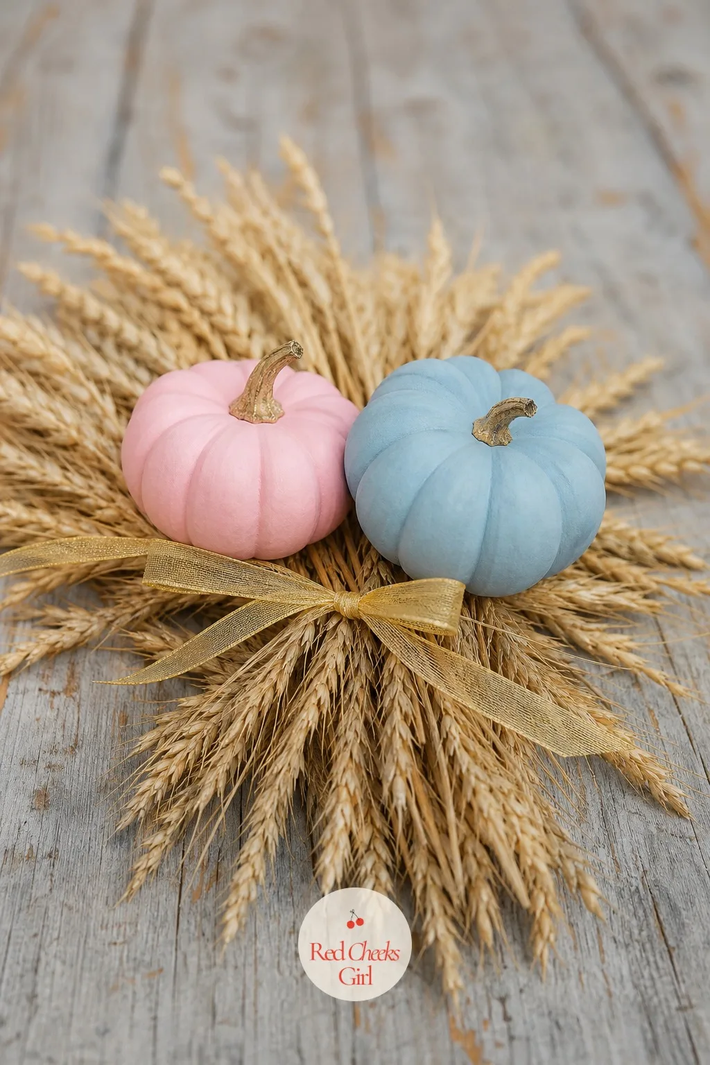 Pumpkin Pair — For a due date that lands near autumn, two small pumpkins say more than any amount of tulle. Gender reveal centerpieces