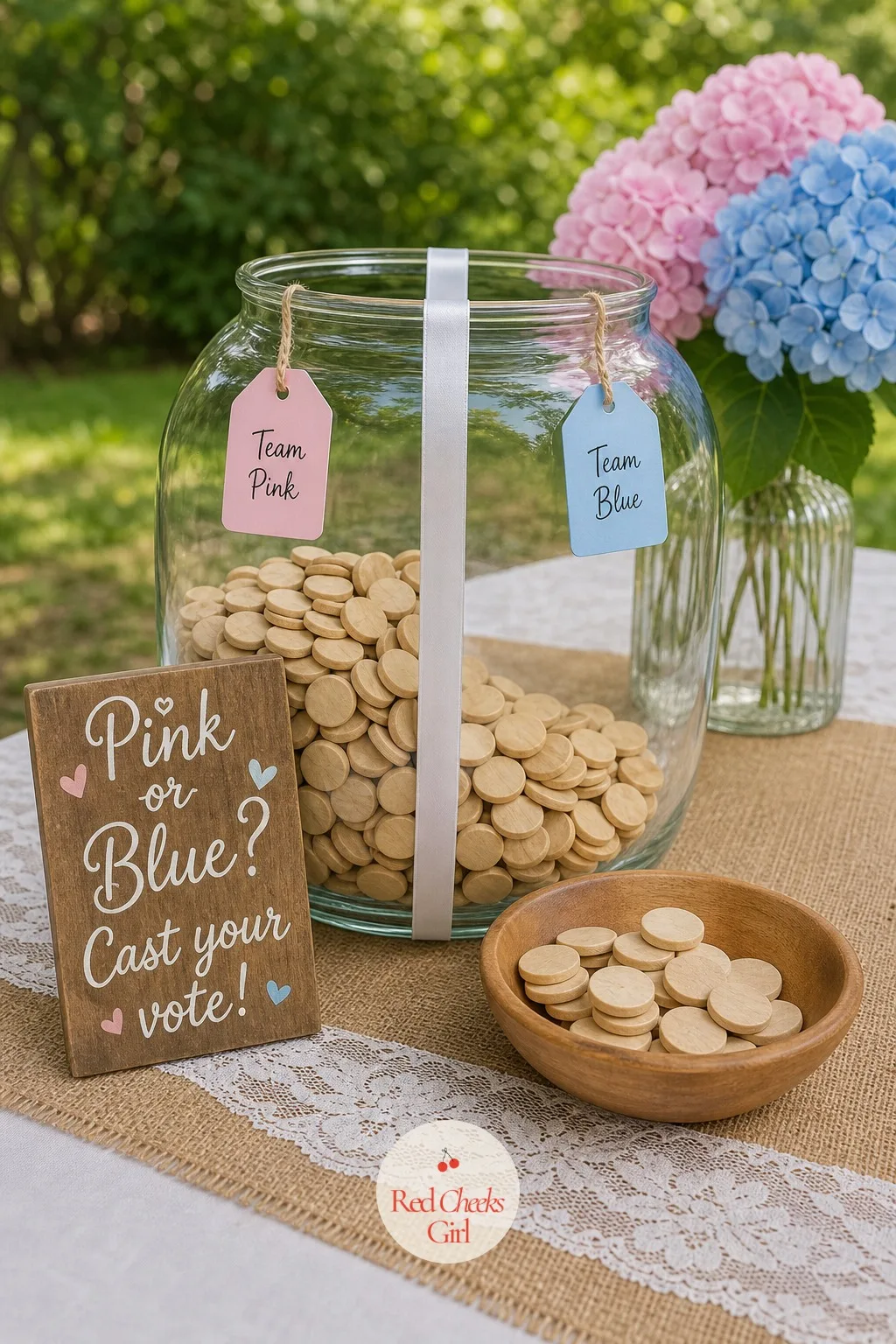 Voting Jar with Tokens — She would rather the table do something than just sit there looking pretty, and this is the one entry built for exactly that. Gender