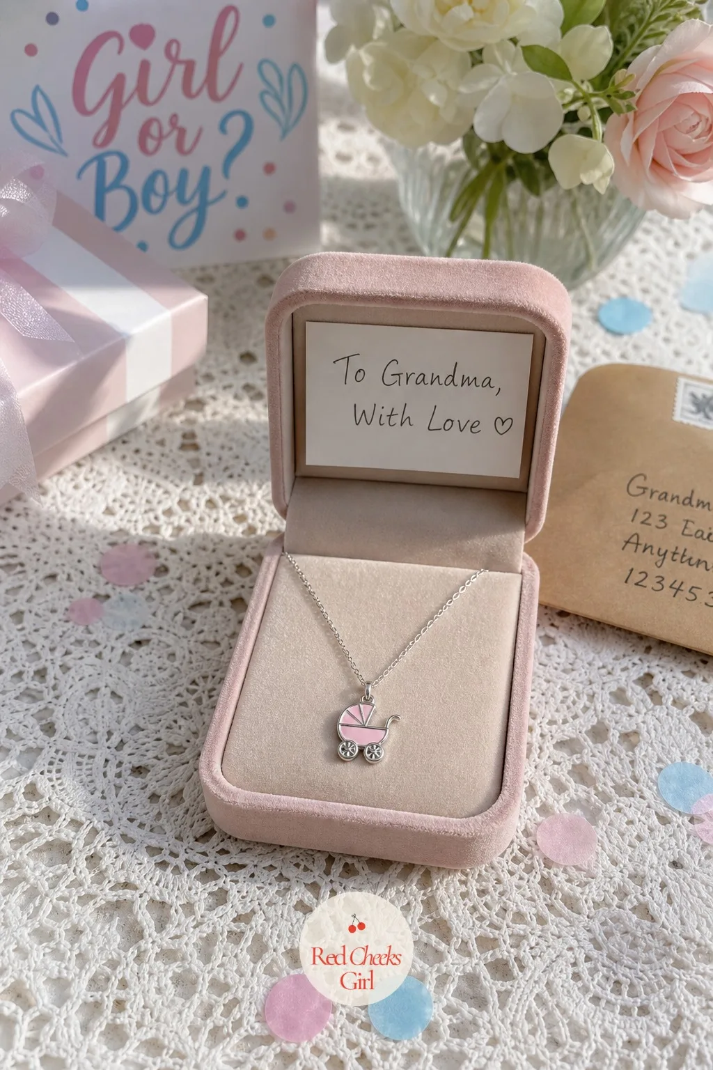 Charm Necklace Mailed to Grandma — A grandmother who already wears a charm bracelet every day does not need a new keepsake, she needs one more charm added to