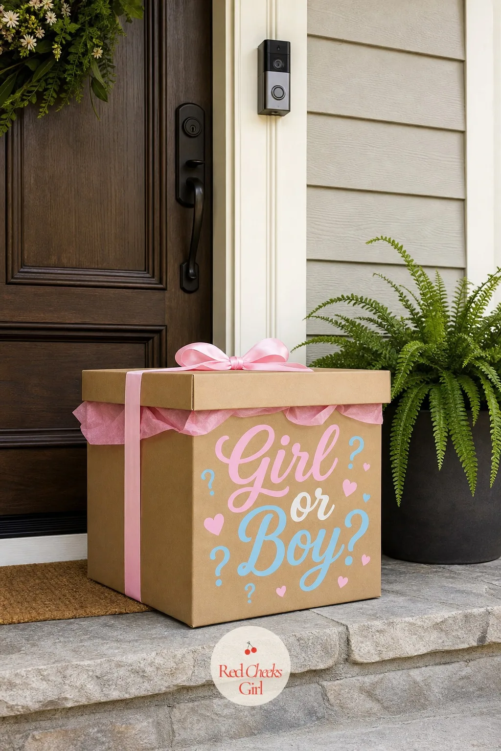 Porch Box Reveal Caught on the Doorbell Camera — Not every grandparent will commit to being logged on at a set hour, however much they love the idea. Gender