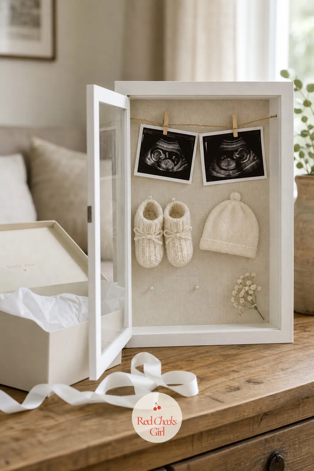 Layered Shadow Box Frame — One photo in a frame is sweet. Gender reveal gift ideas
