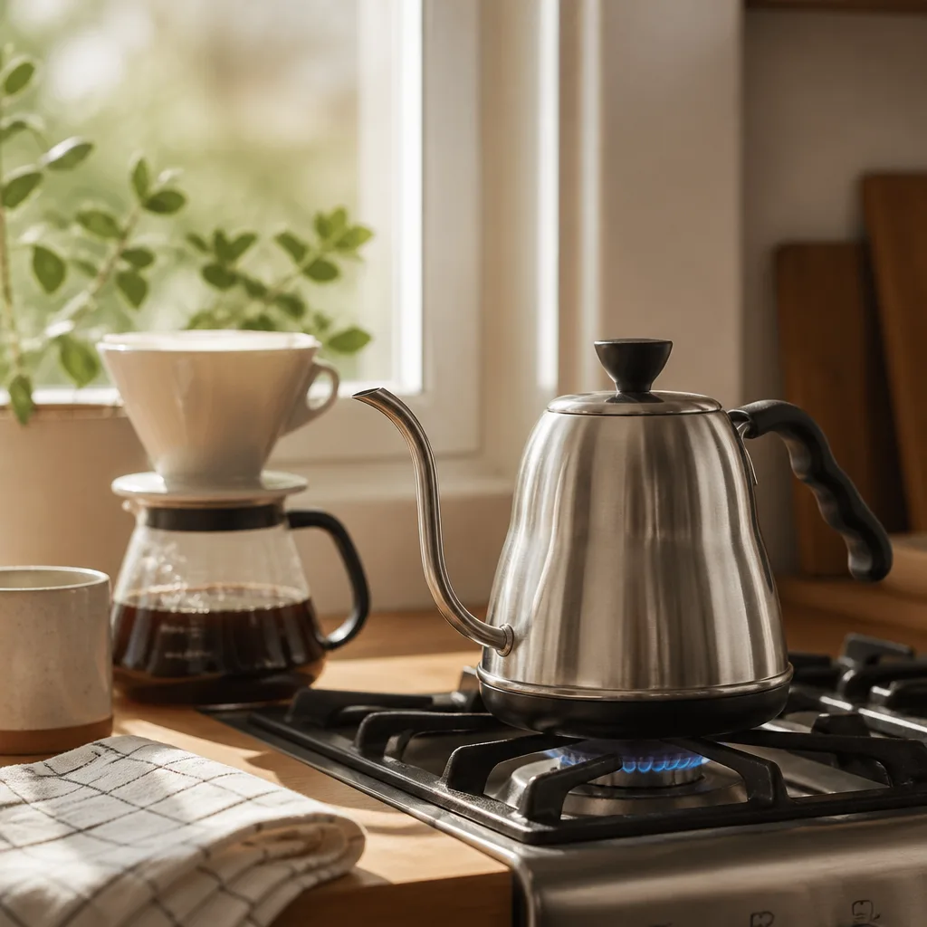 Gooseneck Kettle — A pour over set without the right kettle is just a pretty ornament. Gifts for corporate girlies