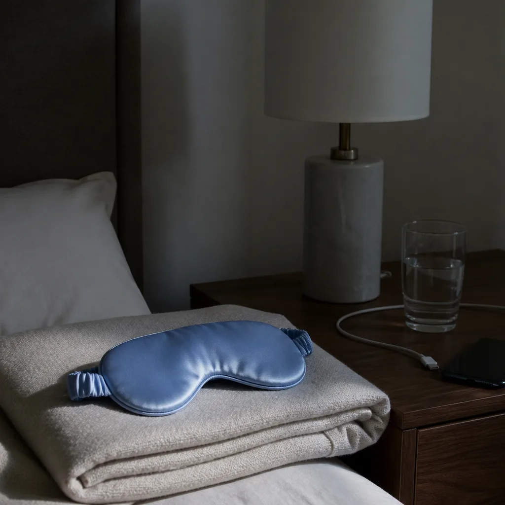 Silk Sleep Mask — Screens all day leave eyes tired in a way a few extra minutes of scrolling before bed does not help. Gifts for corporate girlies