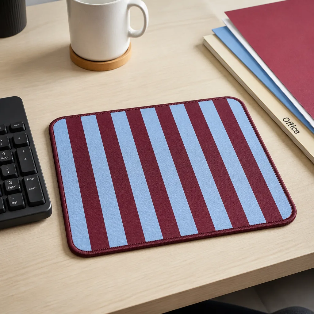 Striped Desk Mousepad — A plain black mousepad disappears into a desk and never gets a second look. Gifts for corporate girlies