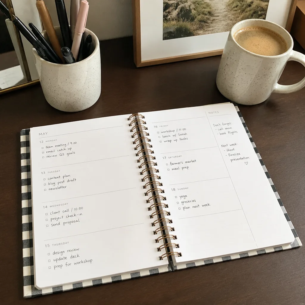Weekly And Monthly Planner — An app reminder disappears the second she swipes it away, but a line crossed out in pen stays crossed out. Gifts for corporate