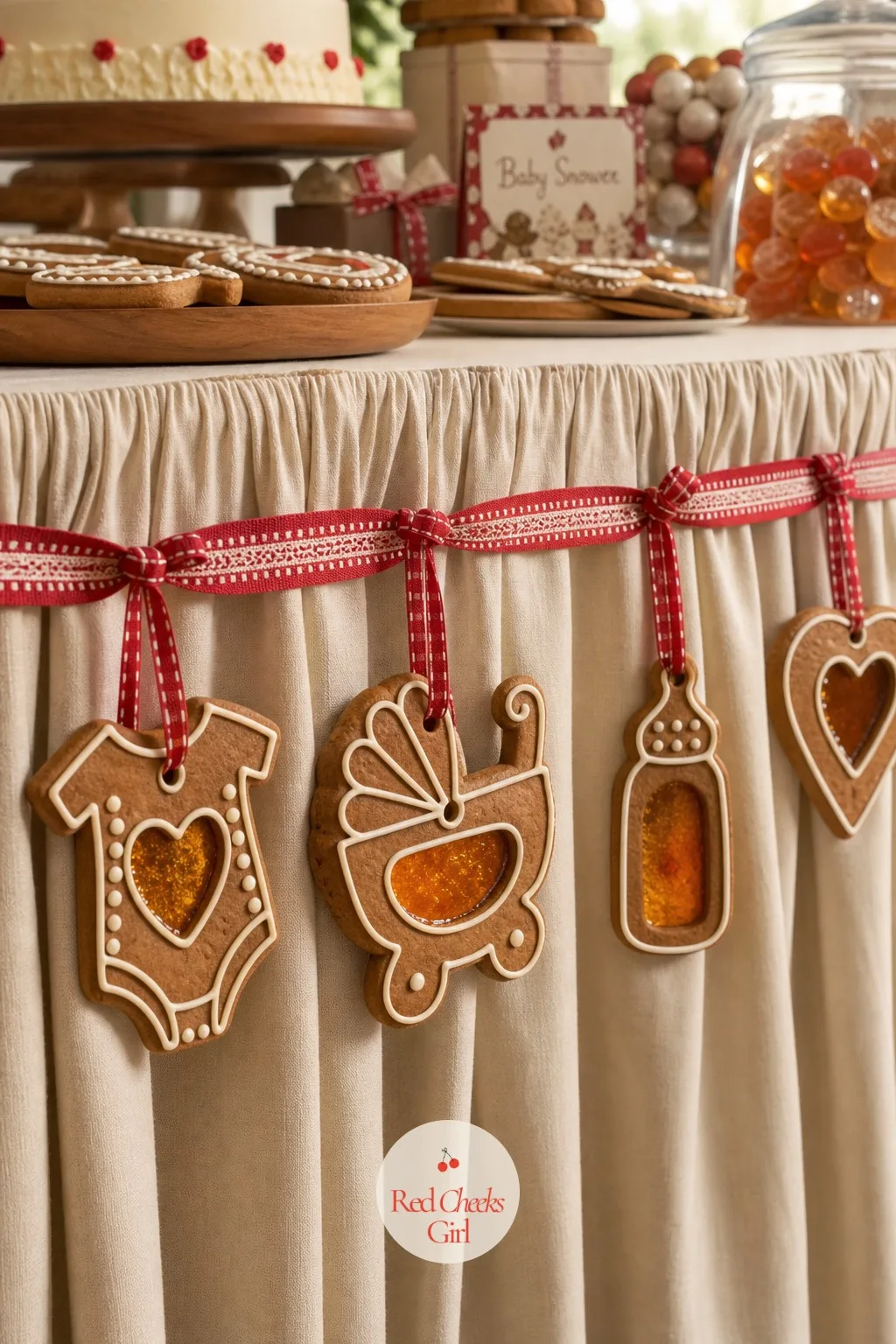 Gingerbread Window Cookies — Gingerbread cookies cut with a shape in the center and filled with crushed hard candy that melts into a stained glass pane when