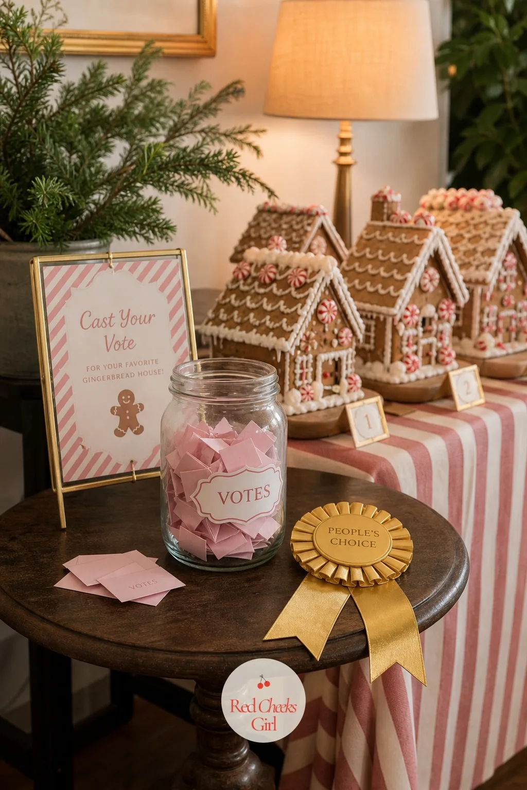 A Short Vote With A Rosette Ribbon — Before the houses leave the table, a short vote gives the afternoon a finish line: guests write one name on a slip of