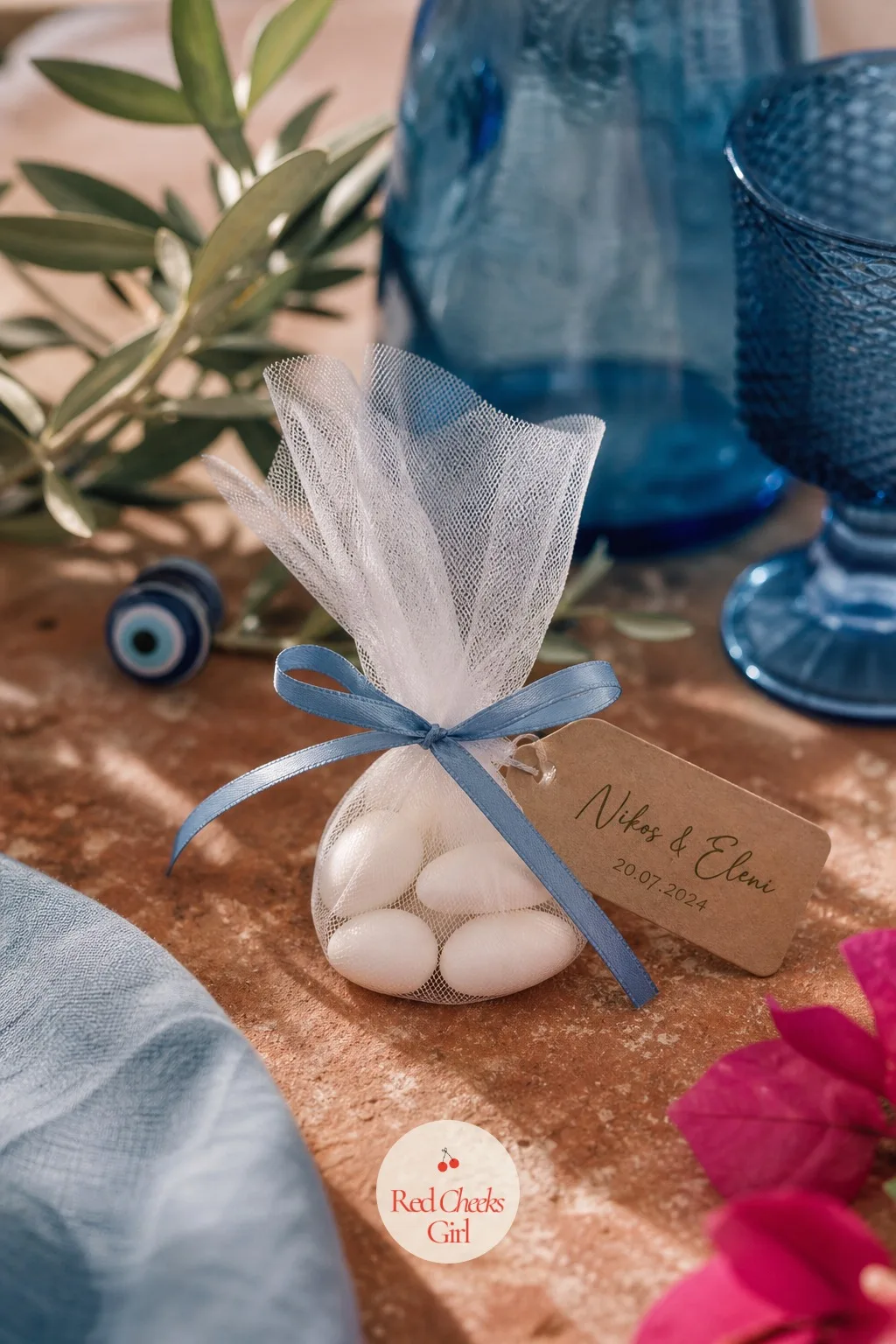 Koufeta Favor Bags — Guests expect a favor, and this is the one that actually means something at a Greek wedding rather than sitting forgotten on a side table