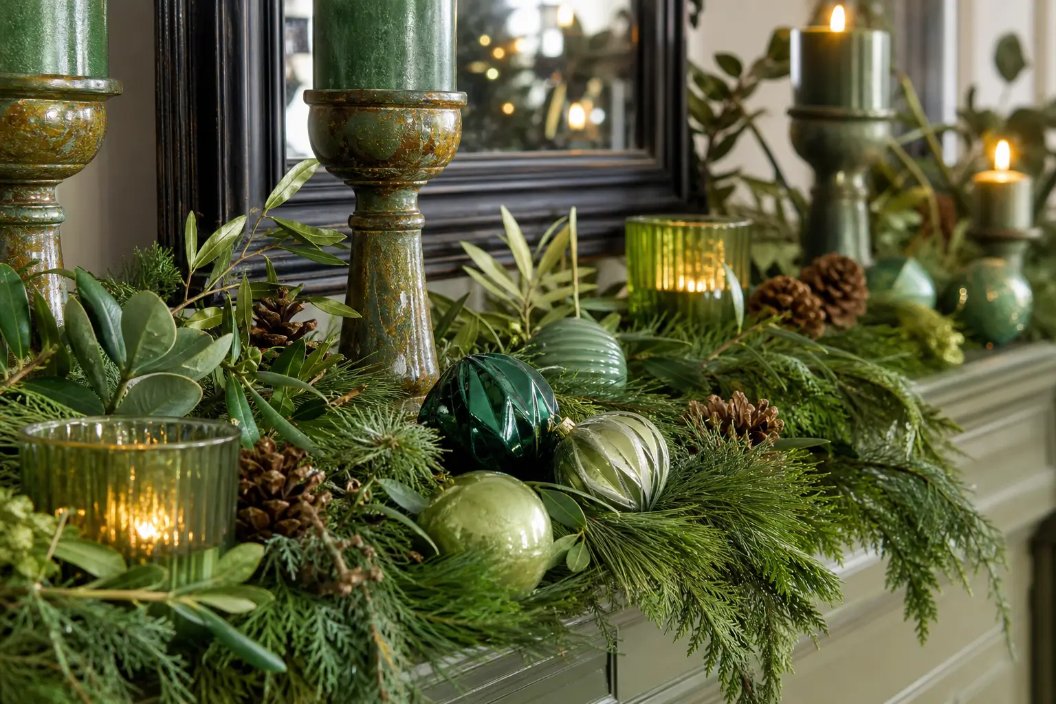 22 Green Christmas Decor Ideas in Sage, Olive and Jewel-Bright Emerald