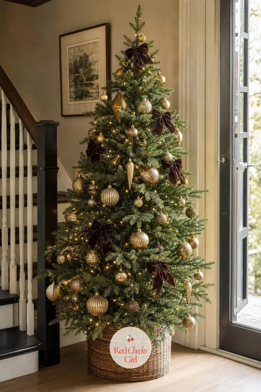 A Juniper Green Living Tree Just Inside the Front Door — An entryway tree gets handled, brushed past, and generally lived with more roughly than any other spot