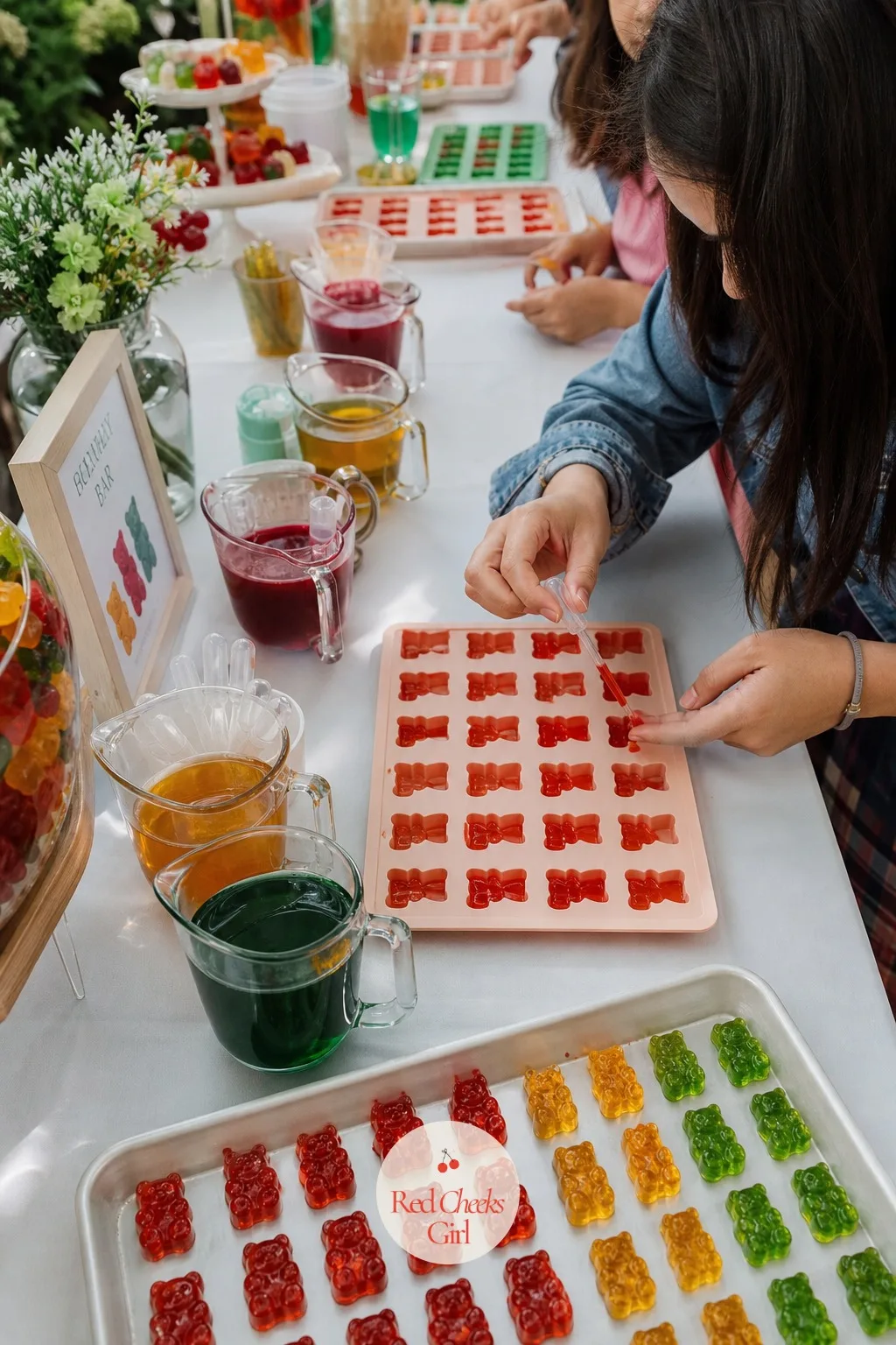 DIY Gummy Bear Making Station — Sounds like a kitchen project rather than a party station, until it is set up properly. Gummy bear birthday party