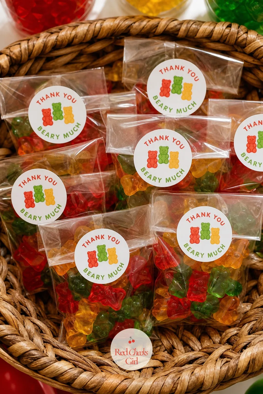 Gummy Bear Favor Bags — A lighter option when the guest list runs long. Gummy bear birthday party