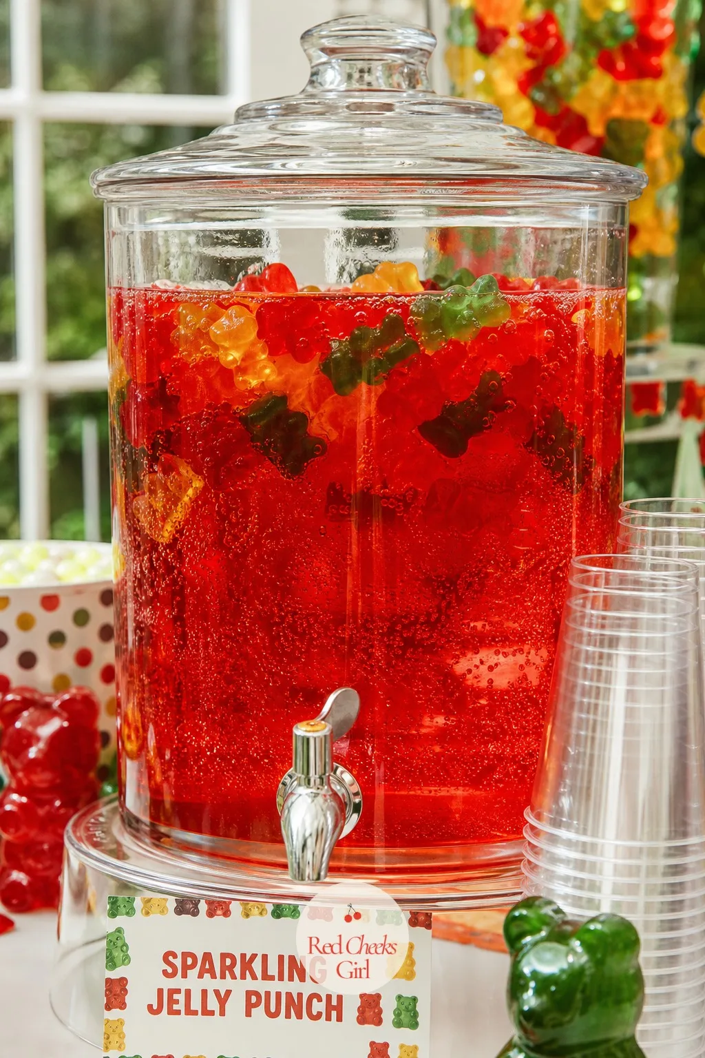 Sparkling Jelly Punch — A drink should match the look too, not just sit there being clear and forgettable. Gummy bear birthday party